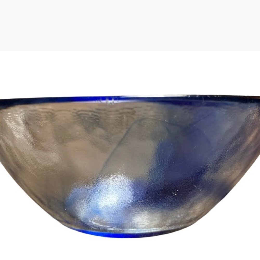 Bormioli Rocco Murano Cobalt Blue Swirl Vintage Art Glass Blue N Clear Glass EUC - Picture 3 of 6